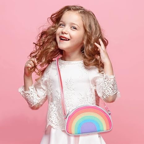 Rainbow Purse Girls Purse Toddler Purse Kids Purse Girls Purse for Little Girls Kids Wallet Shoulder Bag for Girls