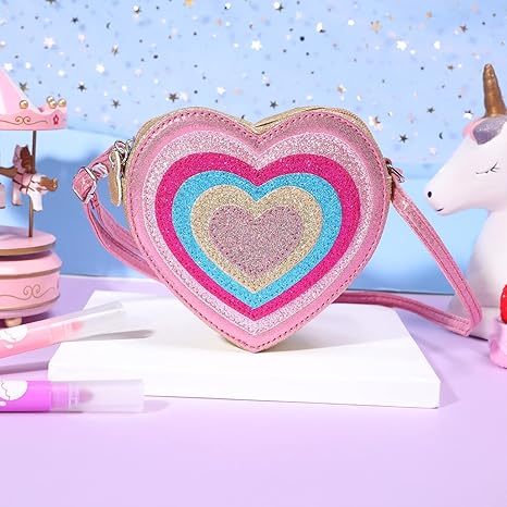 Heart Purse Pink Purse Girls Purse Toddler Purse Kids Purse Girls Purse for Little Girls Shoulder Bag for Girls