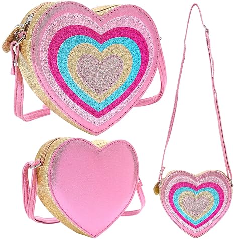 Heart Purse Pink Purse Girls Purse Toddler Purse Kids Purse Girls Purse for Little Girls Shoulder Bag for Girls